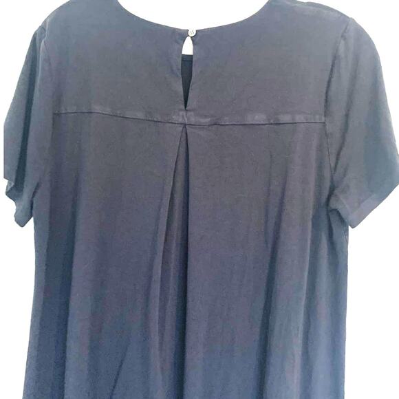 J.Jill Gray Midi Dress M Petite Wearever Collection A-Line Stretch Shift Full - Picture 5 of 6